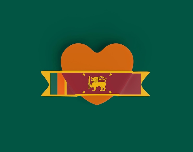 मुफ़्त फोटो sri lanka flag heart banner