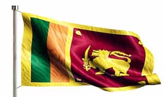 Foto gratuita sri lanka bandiera nazionale isolato 3d sfondo bianco