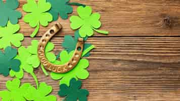 Foto gratuita st patrick elements frame flat lay