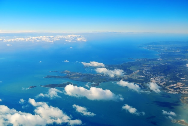 St Thomas aerial view in Virgin Islands.