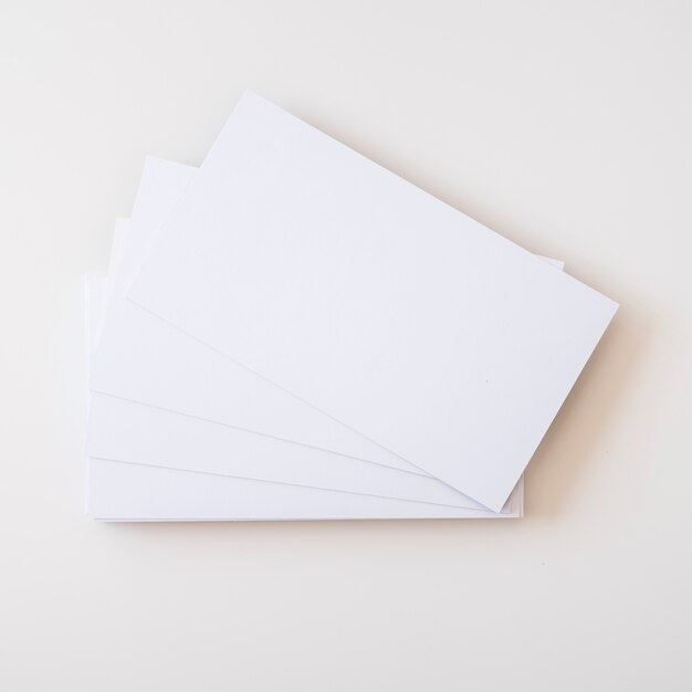 Stack of blank business card