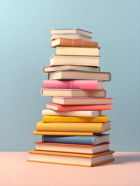 Free photo stack of books for education day