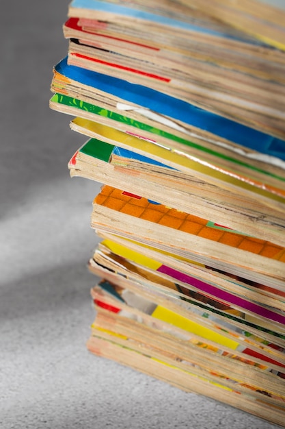 Stack of old coming book strips