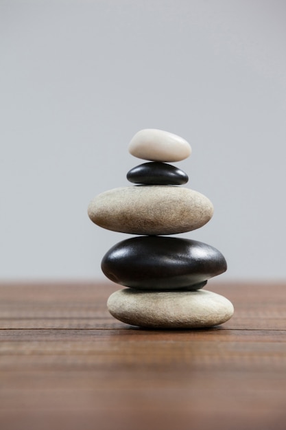 Stack of pebble stones