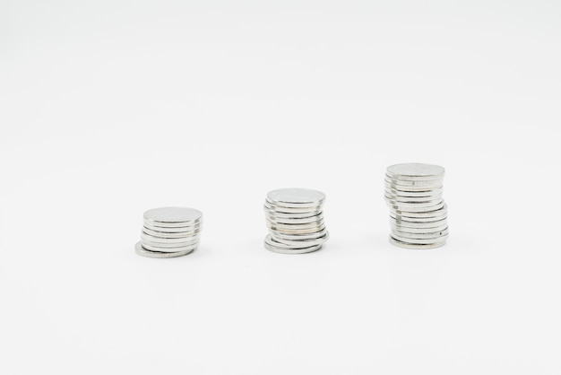 Stack of silver coins