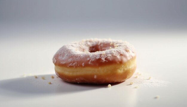 Stack of sweet indulgent donuts on plate generated by AI