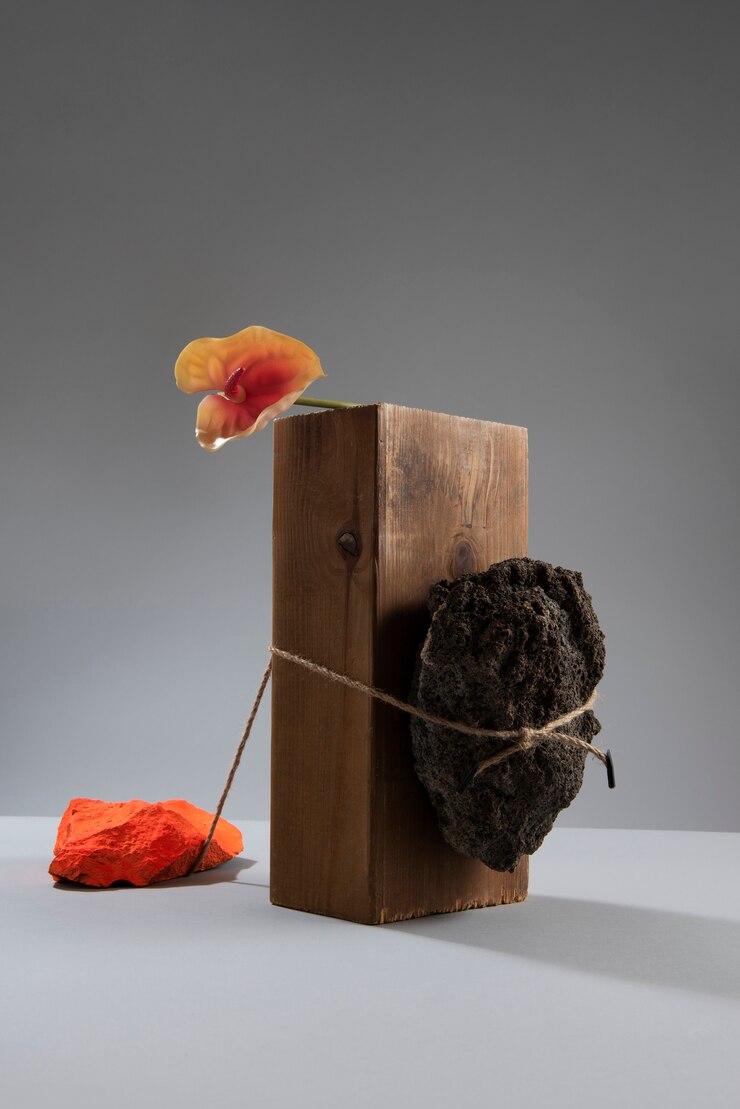 Free Photo stacked aesthetic objects still life