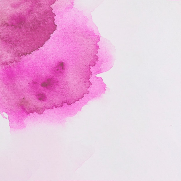 Stain of bright magenta watercolor