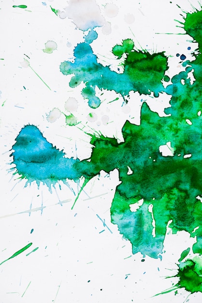 Stain of a green and turquoise water color