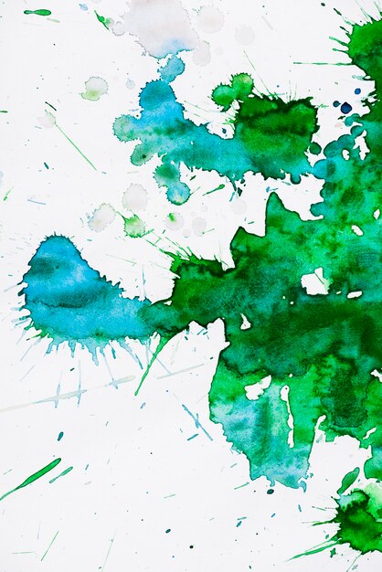 Stain of a green and turquoise water color