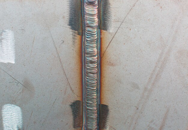 Premium Photo | Stainless steel weld joint plate by argon process