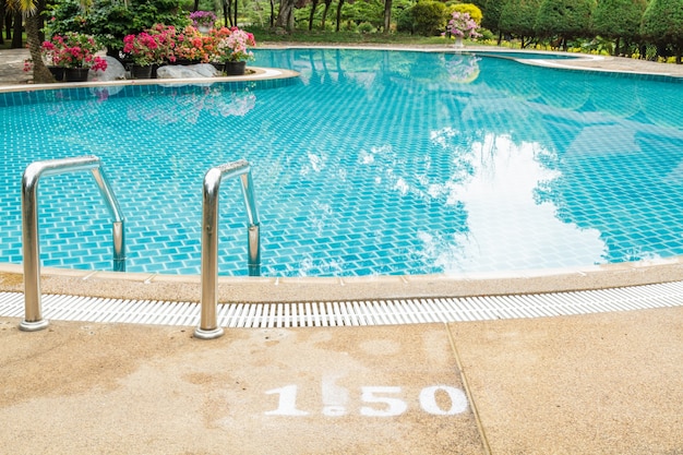 Stairs into the pool