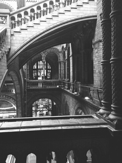 Stairways and corridors in black and white