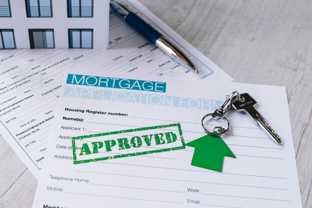 Stamped paper form for mortgage