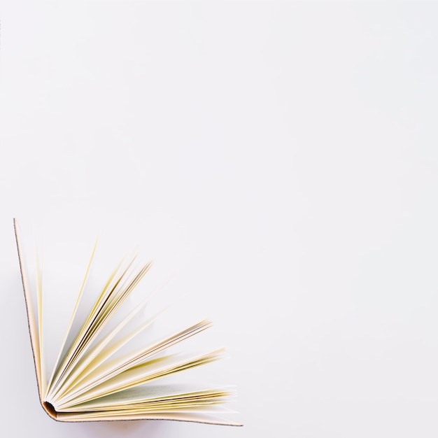 Standing book on a corner