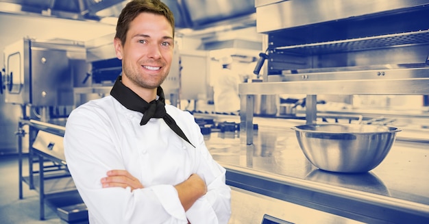 Free photo standing male restaurant hotel equipment