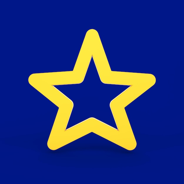 Free photo star icon front side
