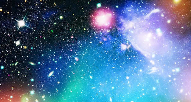 검은 배경에 별 입자 움직임, 우주 공간 배경에서 은하계의 별빛 성운. nasa에서 제공한 이 이미지