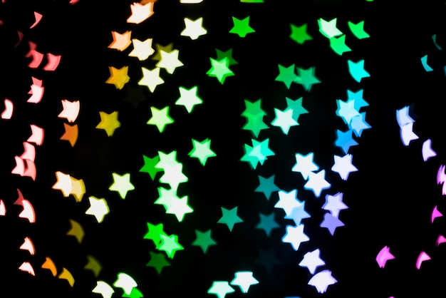 Star shaped neon lights background