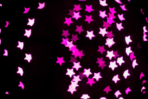 Star shaped neon lights background