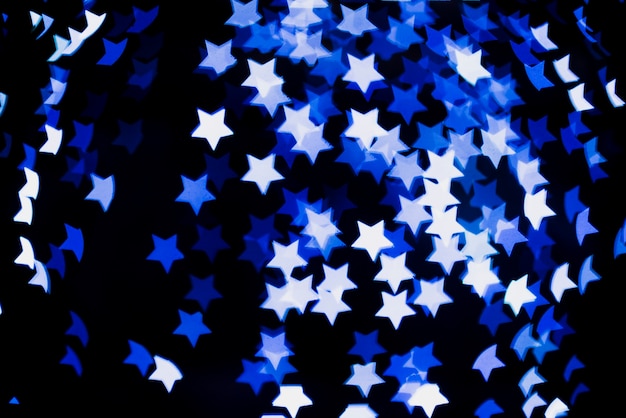 Star shaped neon lights background