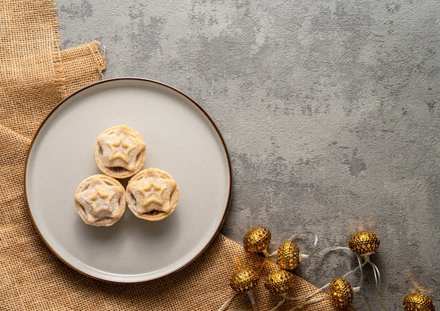 star shaped pastry on a concrete background