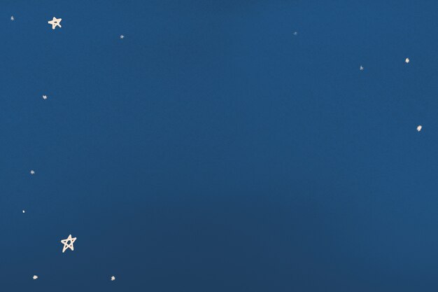水彩イラストの星空の夜の青い背景
