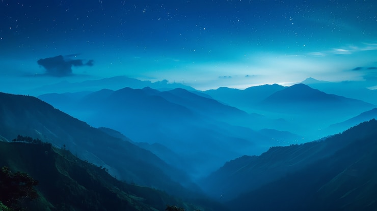 무료 Photo 도시 위의 별빛 하늘