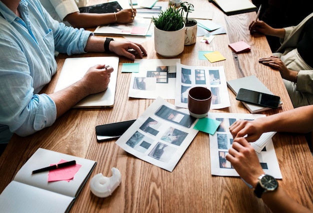 Startup business team brainstorming in the meeting room Premium Photo