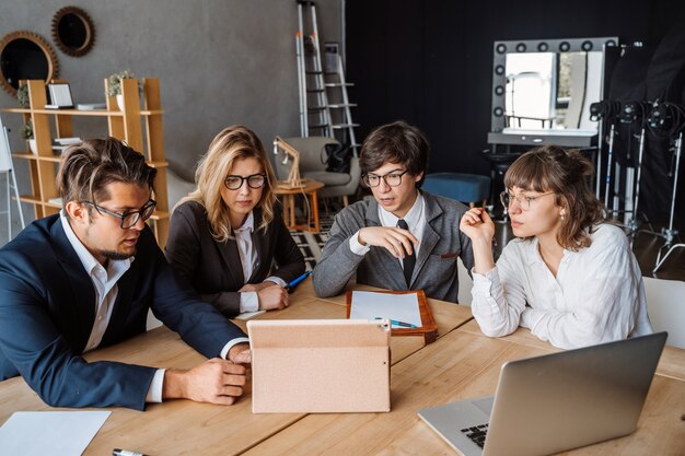 Startup Diversity Teamwork Brainstorming Meeting Concept