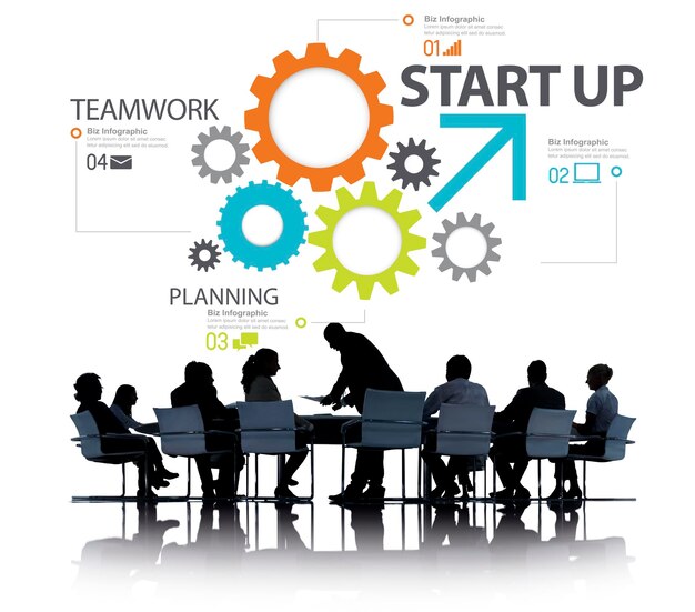 Startup New Business Plan Strategy Teamwork Concept