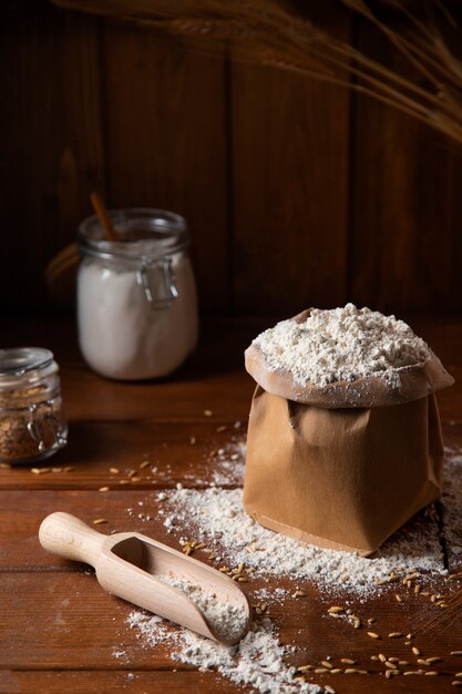 Stashed flour used for cooking