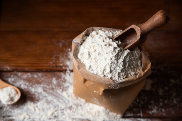 Stashed flour used for cooking