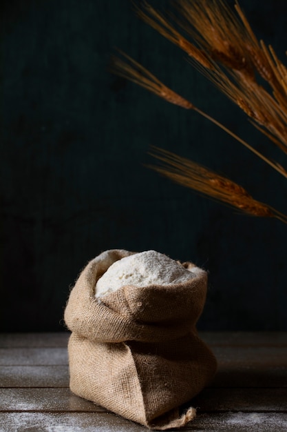 Stashed flour used for cooking