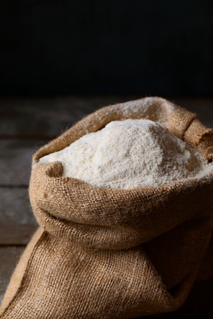 Free photo stashed flour used for cooking