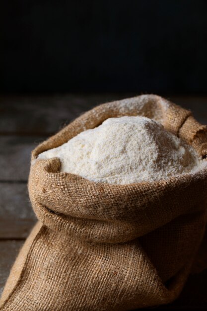 Stashed flour used for cooking