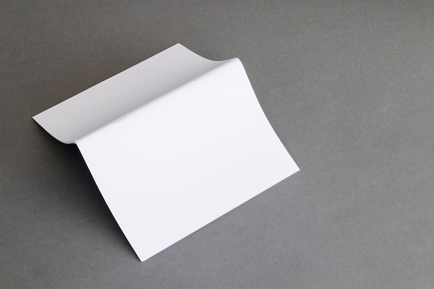 Stationery concept with folded paper