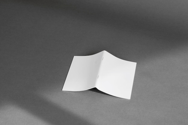 Stationery concept with sheet of folded paper