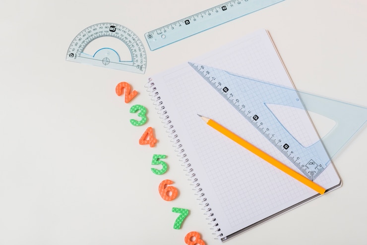 Free Photo stationery near small numbers