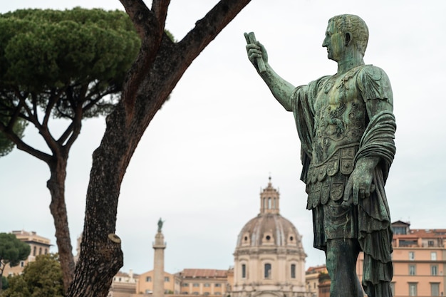 Statue of Augustus Caesar in Rome Italy