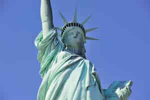 Free photo statue of liberty closeup in new york city manhattan