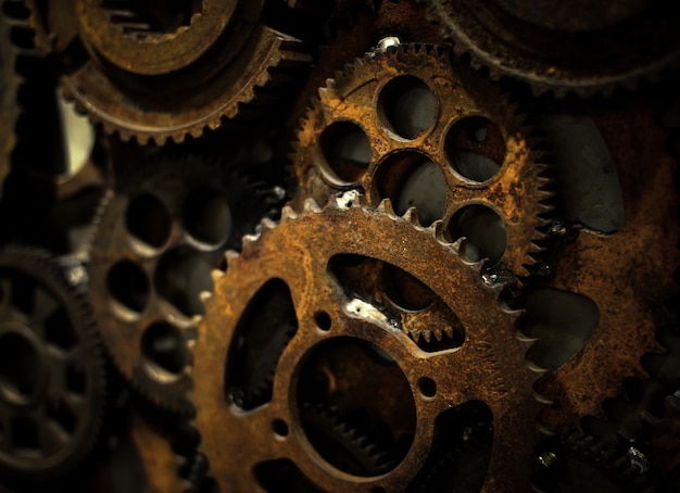 steel machine closeup precise wheel