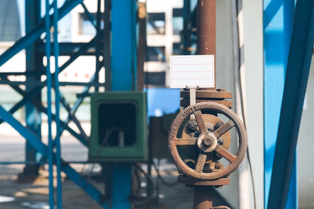 steel pipelines and cables in a plant