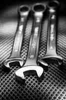 Free photo steel wrenches tools