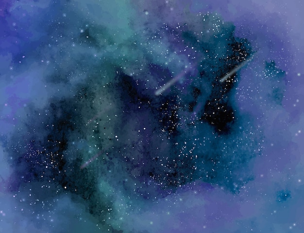 Stellar watercolor background