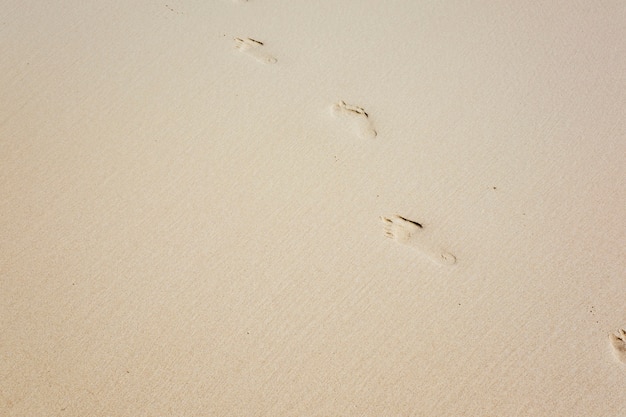 step footprint on sand