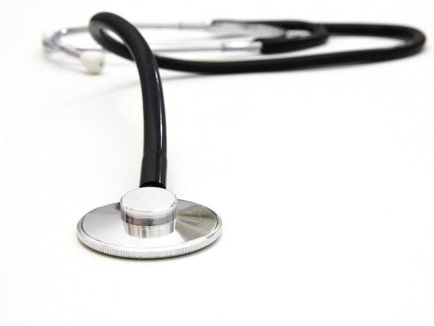 Stethoscope isolated over a white background. medical instrument for auscultation