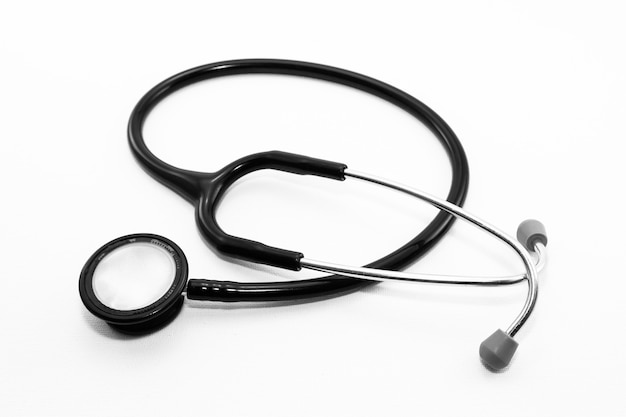 stethoscope isolated on a white surface