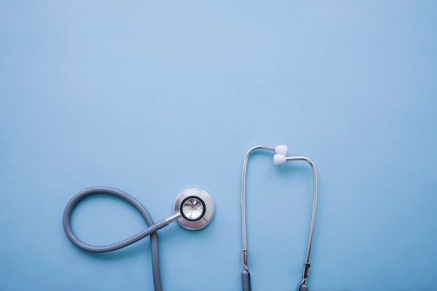 Stethoscope with blue background