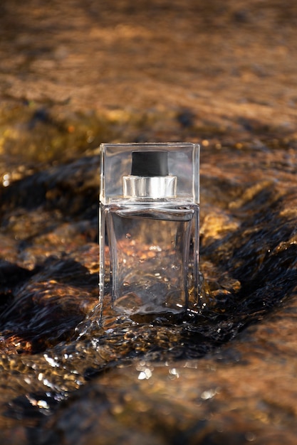 Still life of beauty products based on regenerative agriculture